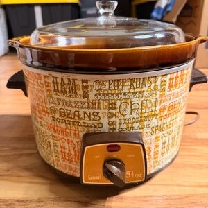 Vintage 70's 5.5 Qt Slow Cooker Crockpot Montgomery Ward 86-46532 Nice Retro